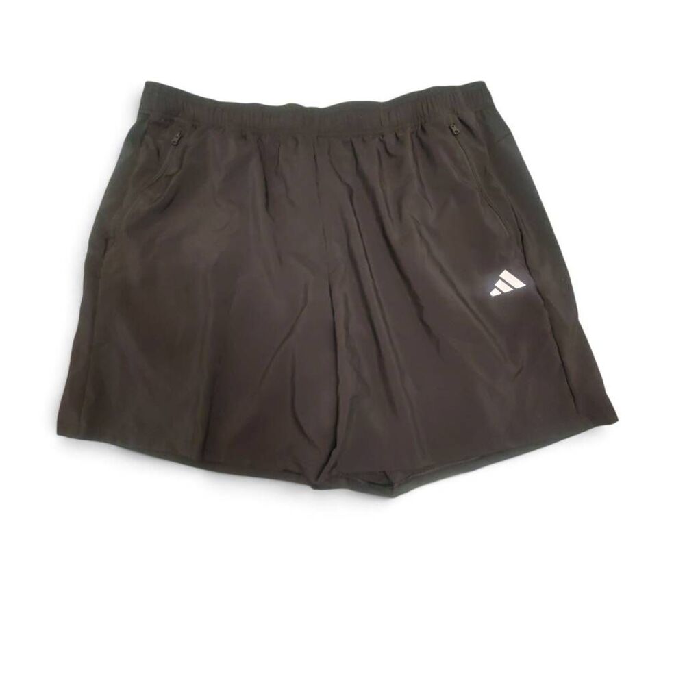 Adidas Men’s Training Shorts Black White 7” Inseam Zip Pockets Size 3XL NWT